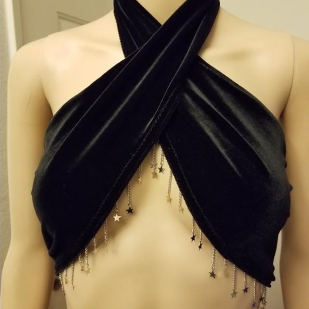 DiscoChix Wrap Top with star trim